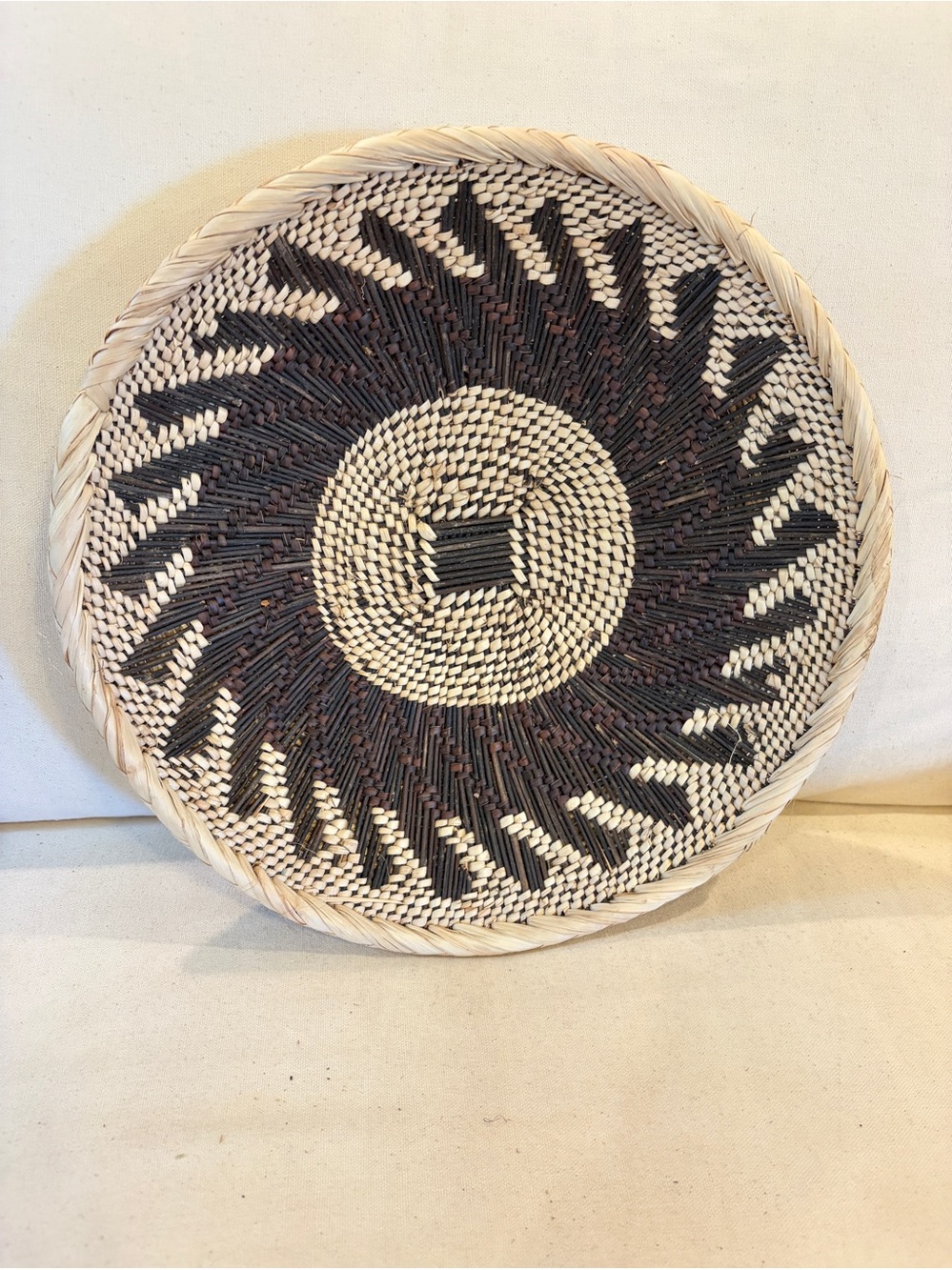 NEW African Woven Basket. Tonga people of Zambia 13” Across